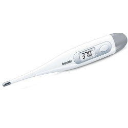 Termometru digital Beurer FT 09/1, rezistent la apă, memorie, fără mercur, semnal sonor, afișaj, alb