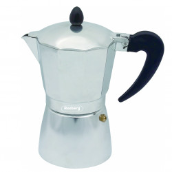 Cafetiera moka Rosberg R51173BA6, 6 cesti, Aluminiu, Argintiu