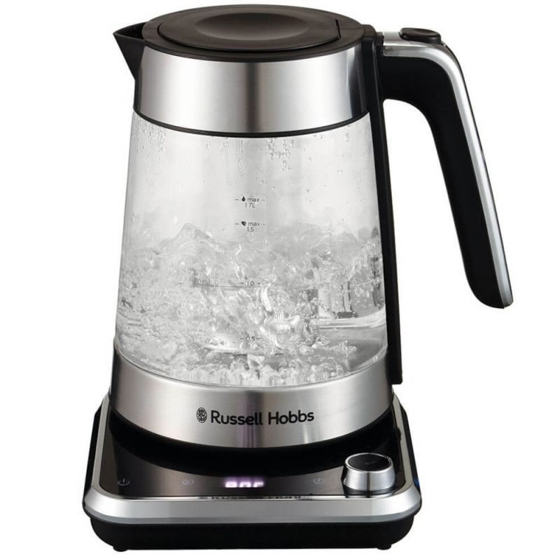 Cana electricа Russell Hobbs Attentiv 26200-70, 3000W, 1,7 l, Infuzor, Control temperatura, Timer, Inox/Negru