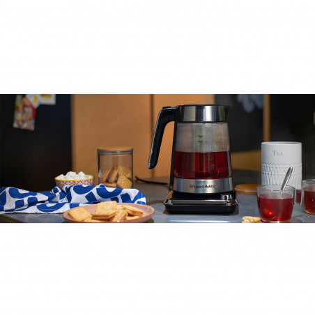 Cana electricа Russell Hobbs Attentiv 26200-70, 3000W, 1,7 l, Infuzor, Control temperatura, Timer, Inox/Negru