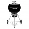 Gratar pe carbuni Weber Master Touch WB 14701004, 57 cm, Otel inoxidabil, Reglare flux de aer, 2 roti gumate, Termometru incorporat, Negru
