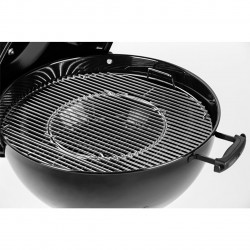 Gratar pe carbuni Weber Master Touch WB 14701004, 57 cm, Otel inoxidabil, Reglare flux de aer, 2 roti gumate, Termometru incorporat, Negru