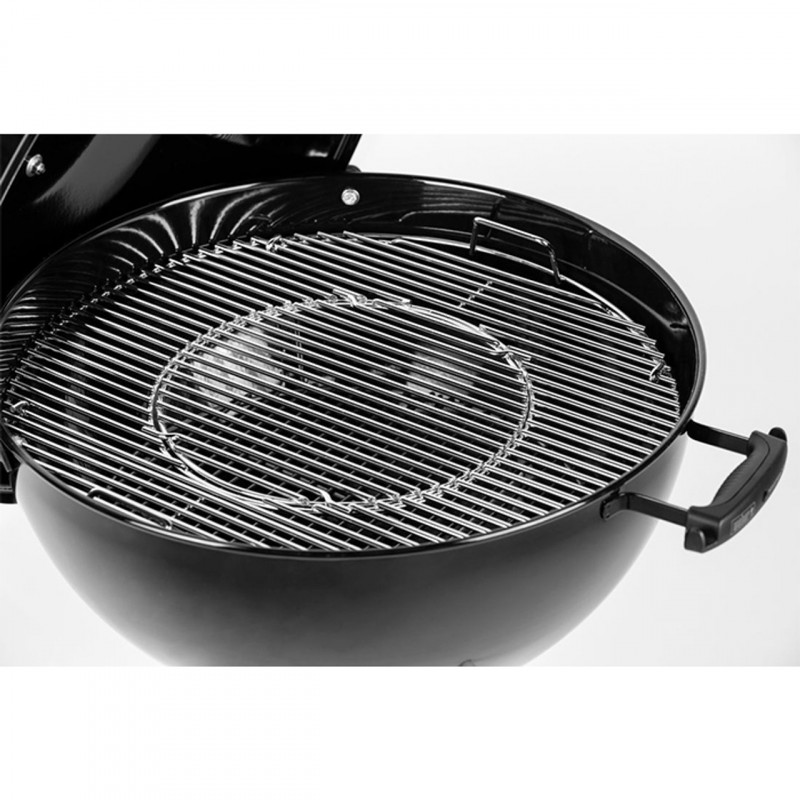 Gratar pe carbuni Weber Master Touch WB 14701004, 57 cm, Otel inoxidabil, Reglare flux de aer, 2 roti gumate, Termometru incorporat, Negru