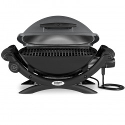 Gratar electric Weber Q1400 WB 52020079, 2200 W, 43x32 cm, Carcasa aluminiu turnat, Tava grasimi, Gri