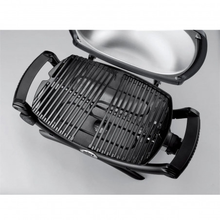 Gratar electric Weber Q1400 WB 52020079, 2200 W, 43x32 cm, Carcasa aluminiu turnat, Tava grasimi, Gri