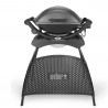 Gratar electric Weber Q2400 WB 55020879, 2200 W, 55x39 cm, Aluminiu turnat, Tava grasimi, Negru