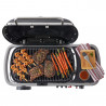 Gratar pe gaz Weber Traveler WB 9010075, 3.5 kW, 63.5x34.3 cm, Grill emailat, Arzator otel inoxidabil, 2 roti, Negru/Argintiu