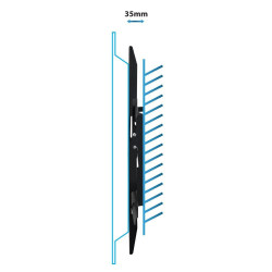 Suport TV de perete Esperanza ERW014, 26-70 inch,Max 30kg, Vesa 400x400, Negru