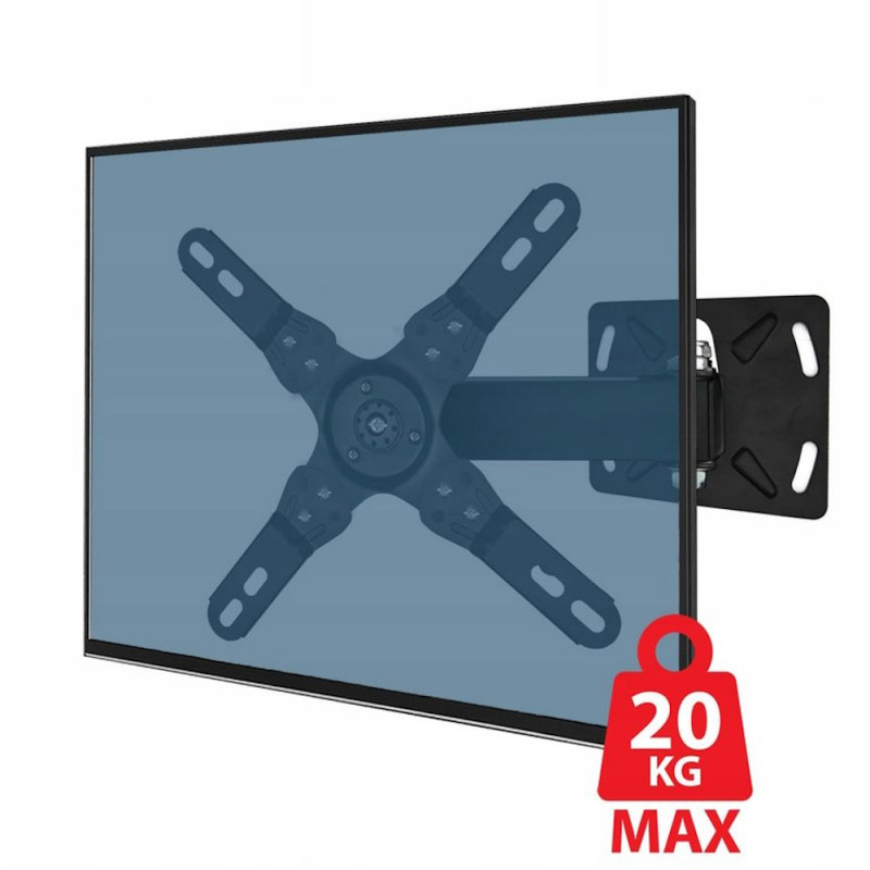 Suport TV de perete Esperanza ERW003, 12-50 inch, Max 20 kg, Vesa 200x200, Negru