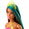 Papusa Barbie Dreamtopia, 29 cm, corset stralucitor si fusta colorata, Multicolor