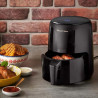 Friteuza cu aer cald AirFryer Russell Hobbs SatisFry 26500-56, 1100 W, 1.8 L, Timer, Touch Screen, Reglare temperatura, Negru