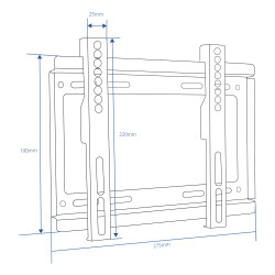 Suport TV de perete Esperanza ERW005,14-50 inch, Max 25 kg, Vesa 200x200, Negru