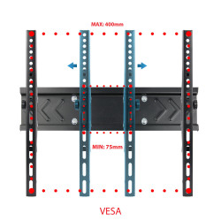 Suport TV de perete Esperanza ERW004, 26-70 inch, Max 55 kg, Vesa 400x400, Negru