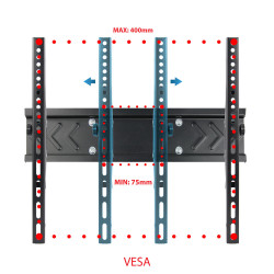 Suport TV de perete Esperanza ERW004, 26-70 inch, Max 55 kg, Vesa 400x400, Negru