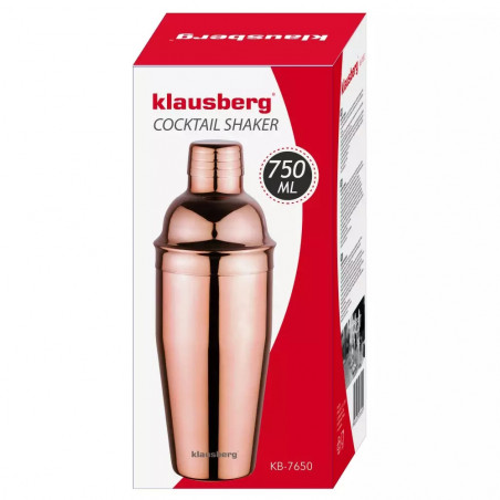 Shaker cocktail Klausberg KB 7650, 750 ml, Roz/Auriu