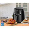 Friteuza cu aer cald AirFryer Midea MF-TN35D2, 1500W, 3.5 L, Tehnologie DUALCYCLONE Rapid Air, Timer, Negru