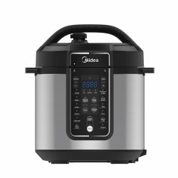 Multicooker sub presiune Midea MY-CS6037WPB, 1000W, 5.7L, 60KPa, Timer, 13 Programe, Inox/Negru