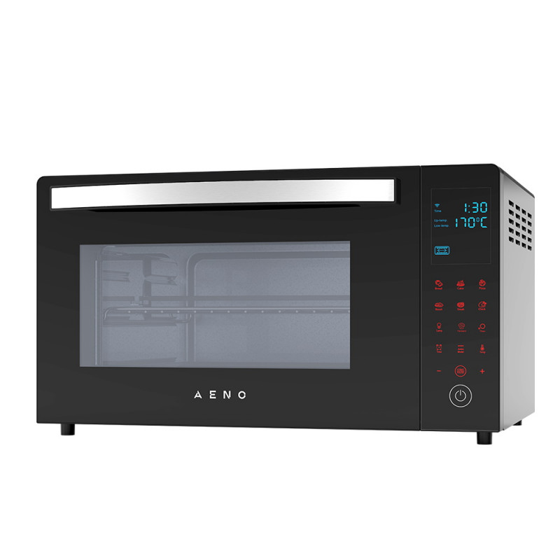Cuptor electric AENO AEO0001, 1600W, 30 L, 8 programe, Convectie, Тоuch screen, LED display, Iluminare, Negru