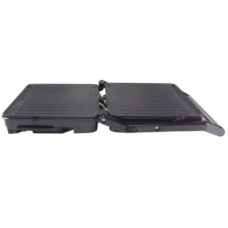 Gratar electric Beper P101TOS500, 2200W, Acoperire antiaderenta, Deschidere 180, Inox