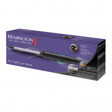 Ondulator de par Remington CI6X10 Pro Curl, 4 straturi preotectie, LCD display, Incalzire rapida, Antistatic, Negru