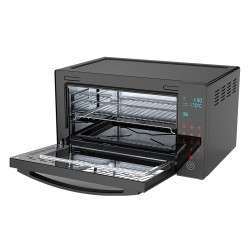 Cuptor electric AENO AEO0001, 1600W, 30 L, 8 programe, Convectie, Тоuch screen, LED display, Iluminare, Negru