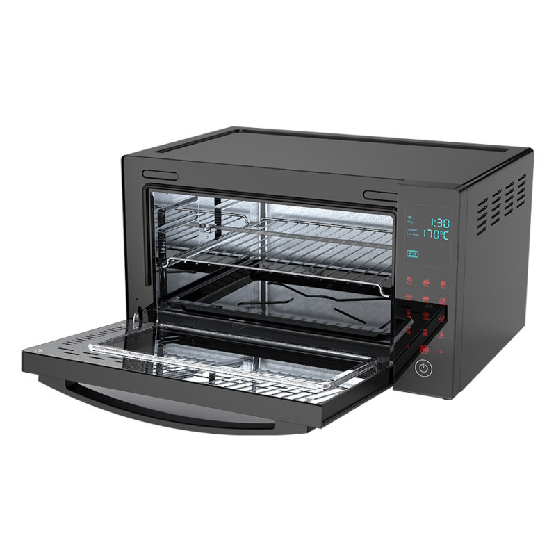Cuptor electric AENO AEO0001, 1600W, 30 L, 8 programe, Convectie, Тоuch screen, LED display, Iluminare, Negru