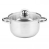 Oala Rosberg R51210O24, 5L, 24 cm, Capac din sticla, Inox