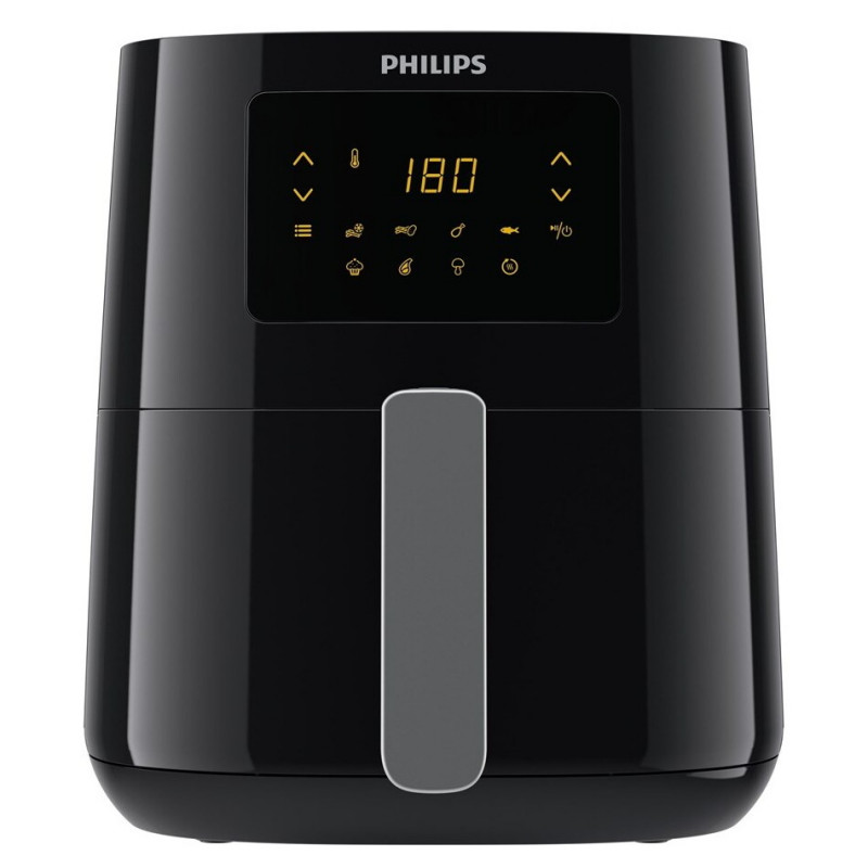 Friteuza cu aer cald Philips Airfryer Essential Collection compact digital, 4.1 L, 1400 W, Afisaj digital, 7 setari presetate, Negru