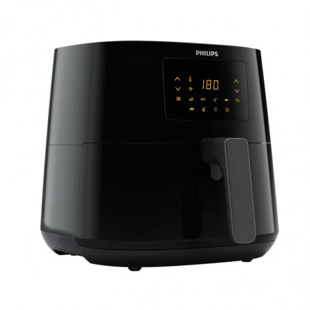 Friteuza cu aer cald Philips HD9280/70, 6.2L, 2000W, LED, 7 programe, Cu 90% mai putina grasime, Rapid Air, Negru