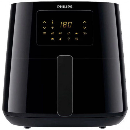 Friteuza cu aer cald Philips HD9280/70, 6.2L, 2000W, LED, 7 programe, Cu 90% mai putina grasime, Rapid Air, Negru