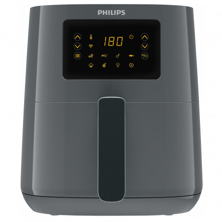 Friteuza cu aer cald Philips 5000 series HD9255/60 Single, 4.1 L , 1400 W, Wi-Fi, Negru/GRi