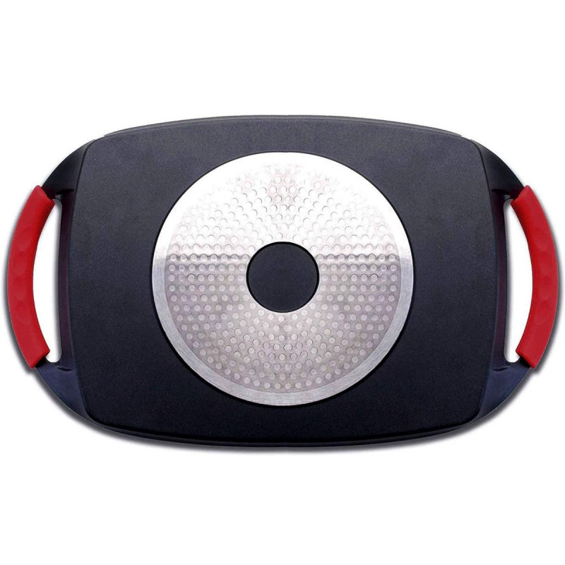 Gratar pentru aragaz/plita si cuptor Royalty Line RL-BTG47M, 47 cm, 2 zone de gatire, Inductie, Negru