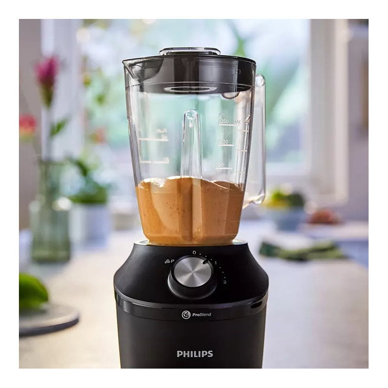 Blender Philips HR2291/01, 600W, 2L, Tehnologie Problend, 2 viteze, Pulse Negru