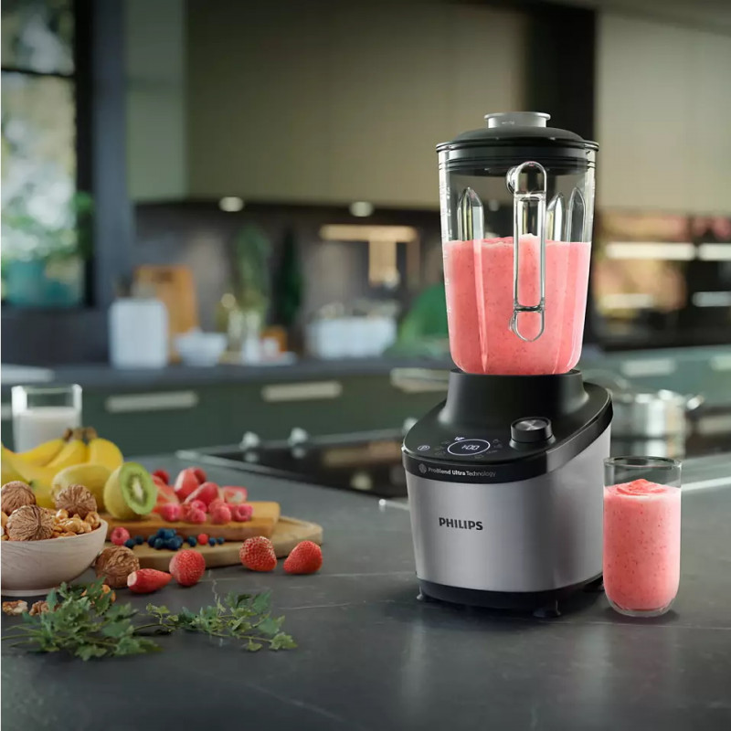 Blender Philips HR3760/00, 1500W, 2L, ProBlend Ultra, Viteza mare, Pulse, Aplicatie NutriU, Negru