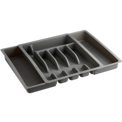 Organizator pentru tacamuri Kesper 30087, 29-50 cm, 8 compartimente, Gri