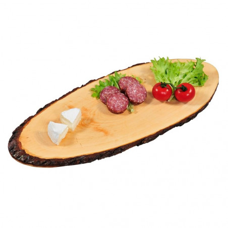 Tocator pentru servire Kesper 61202, Oval, Lemn de arin, 50-59x20 cm, Maro