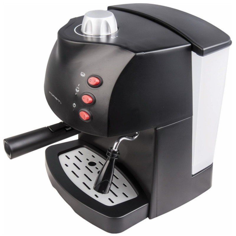 Espressor Foreti EM 900, 850 W, 15 bar, 1.8 L, Capuccino, Spumare lapte, Negru