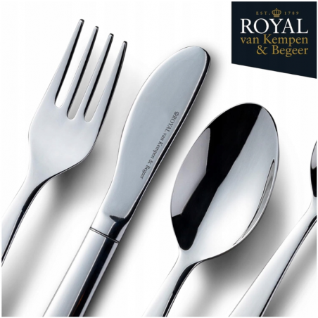 Set de tacаmuri pentru copii Royal van Kempen & Begeer CC004846-001, 4 buc, Design rotunjit, Inox