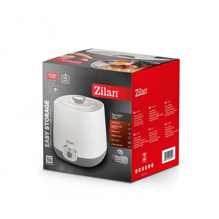 Aparat pentru iaurt Zilan ZLN6098, 20W, 1L, Indicator, Alb