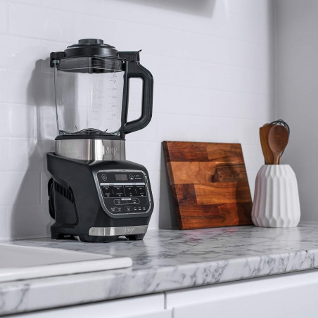 Blender Ninja HB150EU, 1000W, 1,7 l, 10 programe, Auto-iQ, 2in1, Sticla termorezistenta, Negru