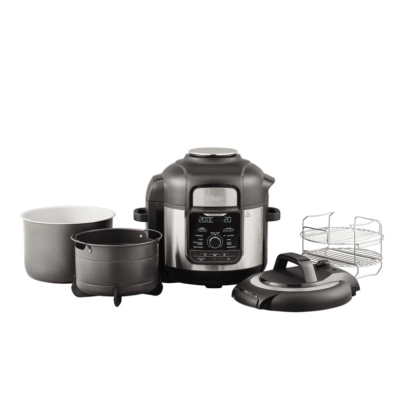 Multicooker Ninja OP500EU, 1460 W, 7,5 L, TenderCrisp, 9 in 1, fara BPA, Acoperire ceramica antiaderenta, Negru