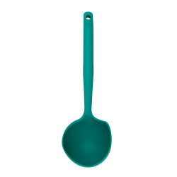 Polonic Tasty 678202, Orificii de scurgere, Maner moale, 30 cm, Silicon, Verde