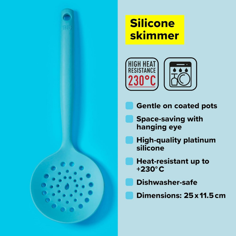 Spumiera Tasty 678204, Maner moale, 25 cm, Silicon, Albastru