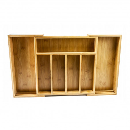 Organizator din bambus pentru tacamuri Kinghoff KH 1218, 52 x 31 x 5cm, Bambus