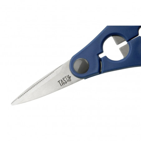 Foarfeca de bucatarie Tasty 678410, Desfacator de sticle, 20 cm, Otel inoxidabil, Albastru