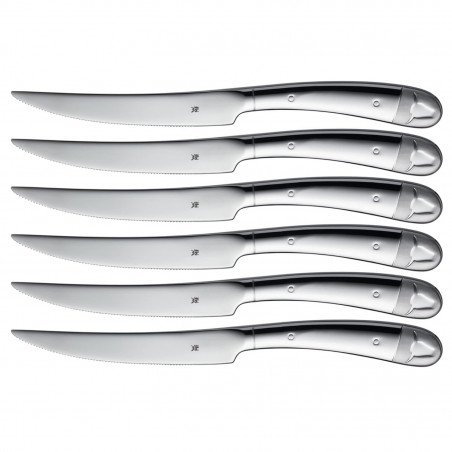 Set cutite pentru friptura WMF 12.8961.6046, 6 buc, 28,5 cm, Lustruit, Inox