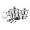 Set oale cu termometru Royalty Line RL-1802, 18 piese, Accesorii, Inductie, Inox