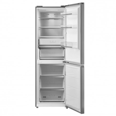 Frigider cu congelator Tesla RC3800FMX, 378L, Clasa E, Deschidere pаnа la 90°, Total No Frost, Ecran tactil, Inox