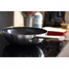 Tigaie wok cu capac Royal van Kempen & Begeer CC003232-001, 3,6 L, 28 cm, Strat diamant, Pentru cuptor si inductie, Otel inoxidabil