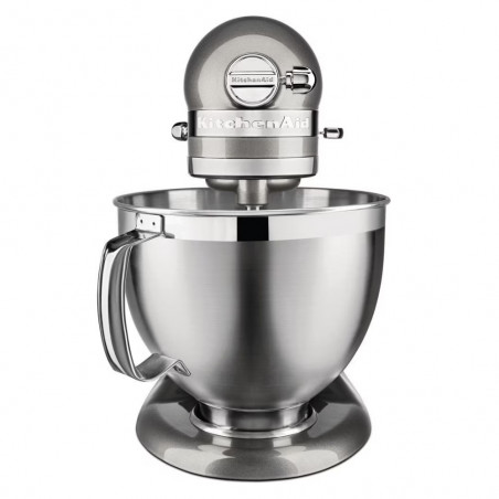 Mixer planetar Artisan Elegance KitchenAid 5KSM185PSEMS, 300W, 4,8 l, Direct drive, 10 viteze, Inox